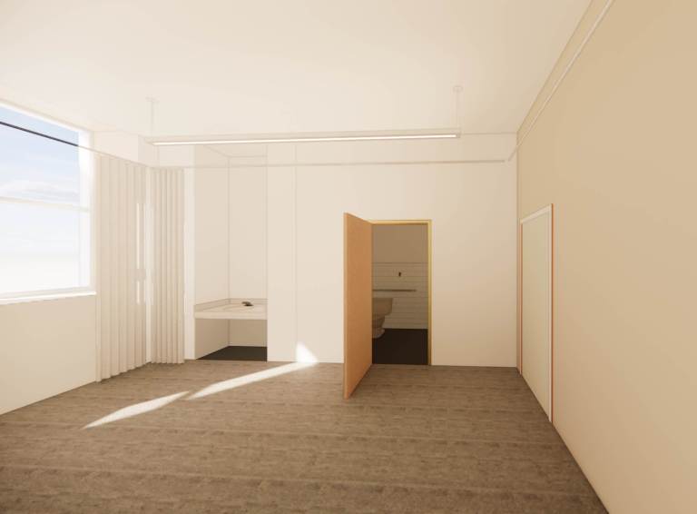 Green Floor Restroom